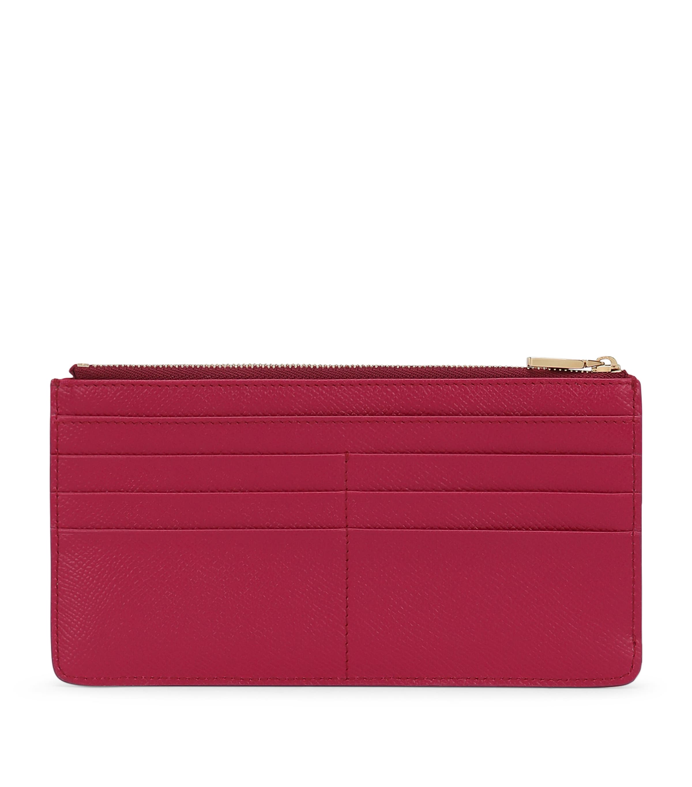 Leather Zip Card Holder 8I484-CYCLAMEN Image 2