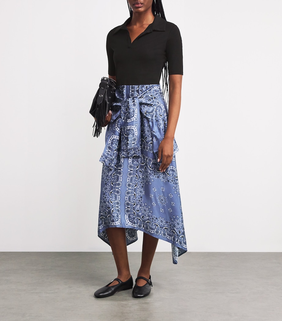 Layered Bandana Print Midi Dress BLUE BANDANA PRINT Image 2