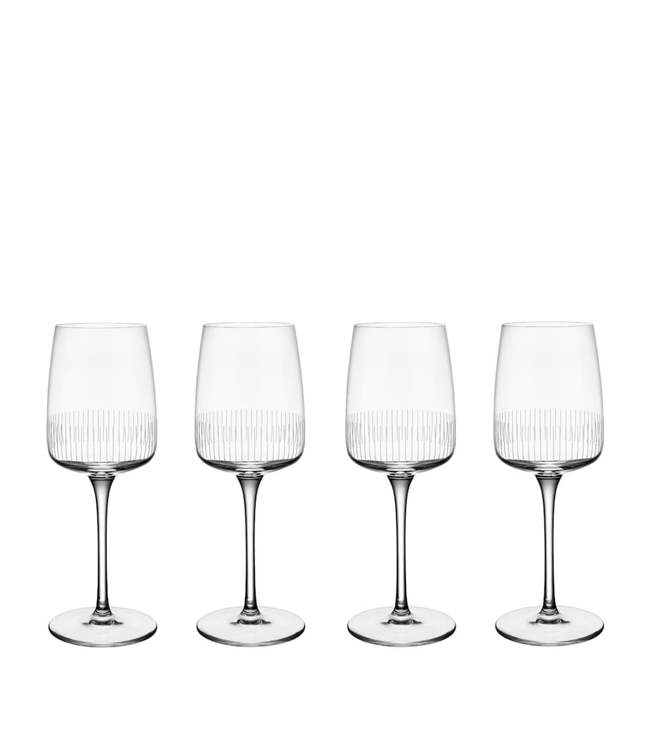 Set of 4 Crystal Afina White Wine Glasses (125ml) CLEAR Image 1