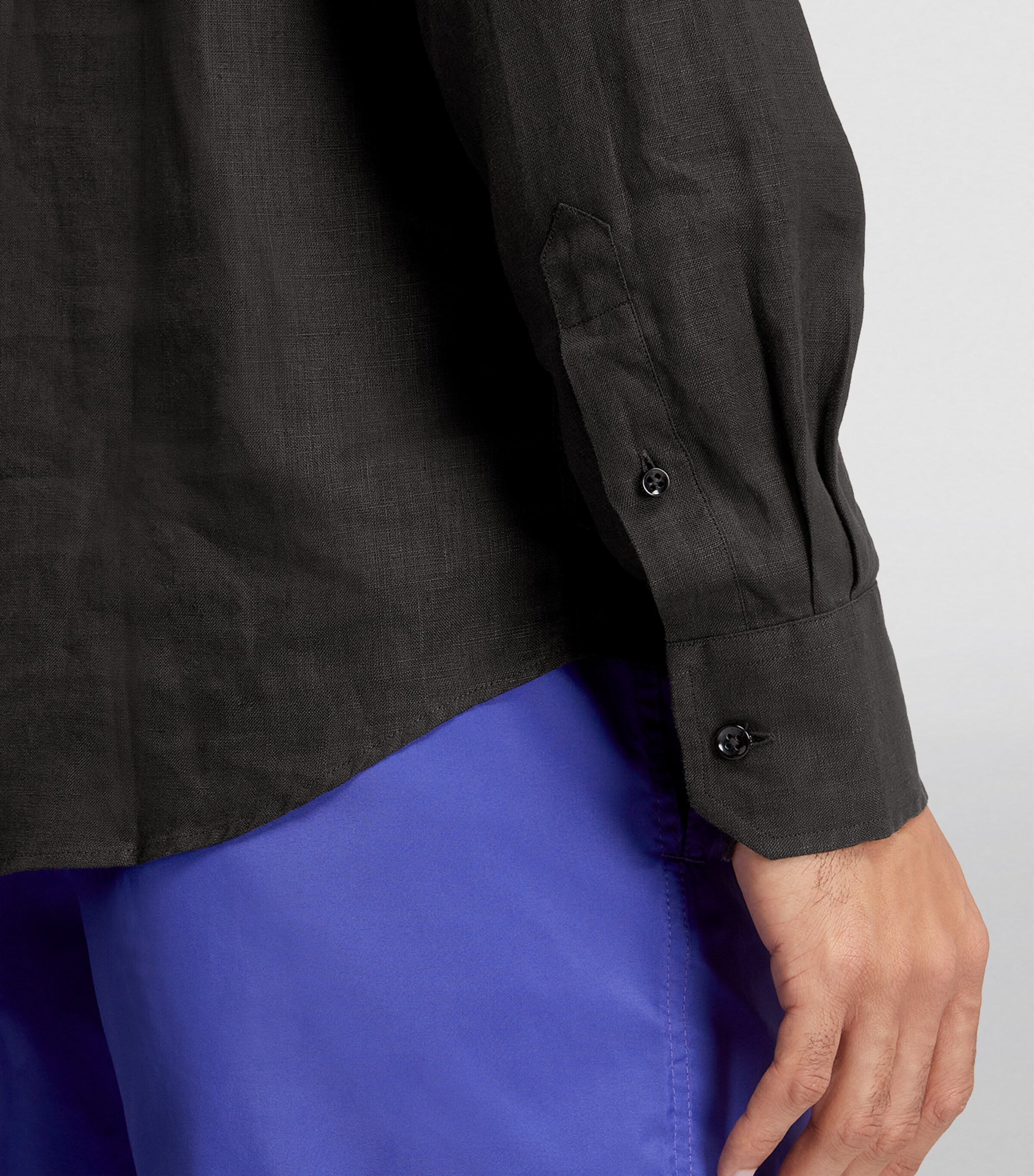 Linen Caroubis Shirt 990 NOIR Image 11