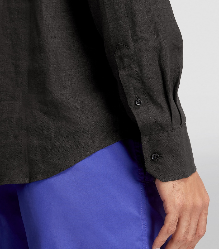 Linen Caroubis Shirt 990 NOIR Image 11