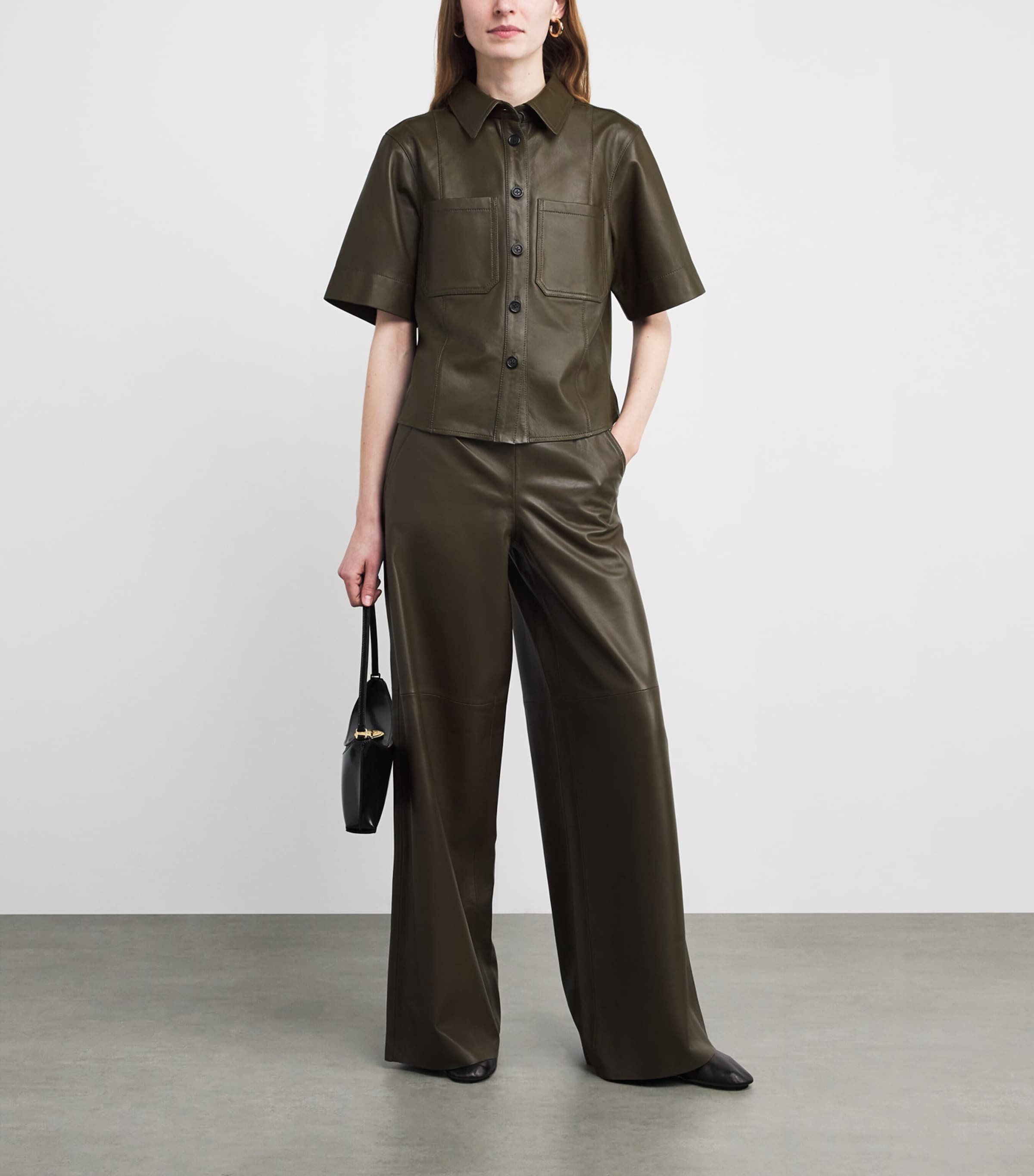 Lambskin Shirt INTENSE OLIVE Image 2