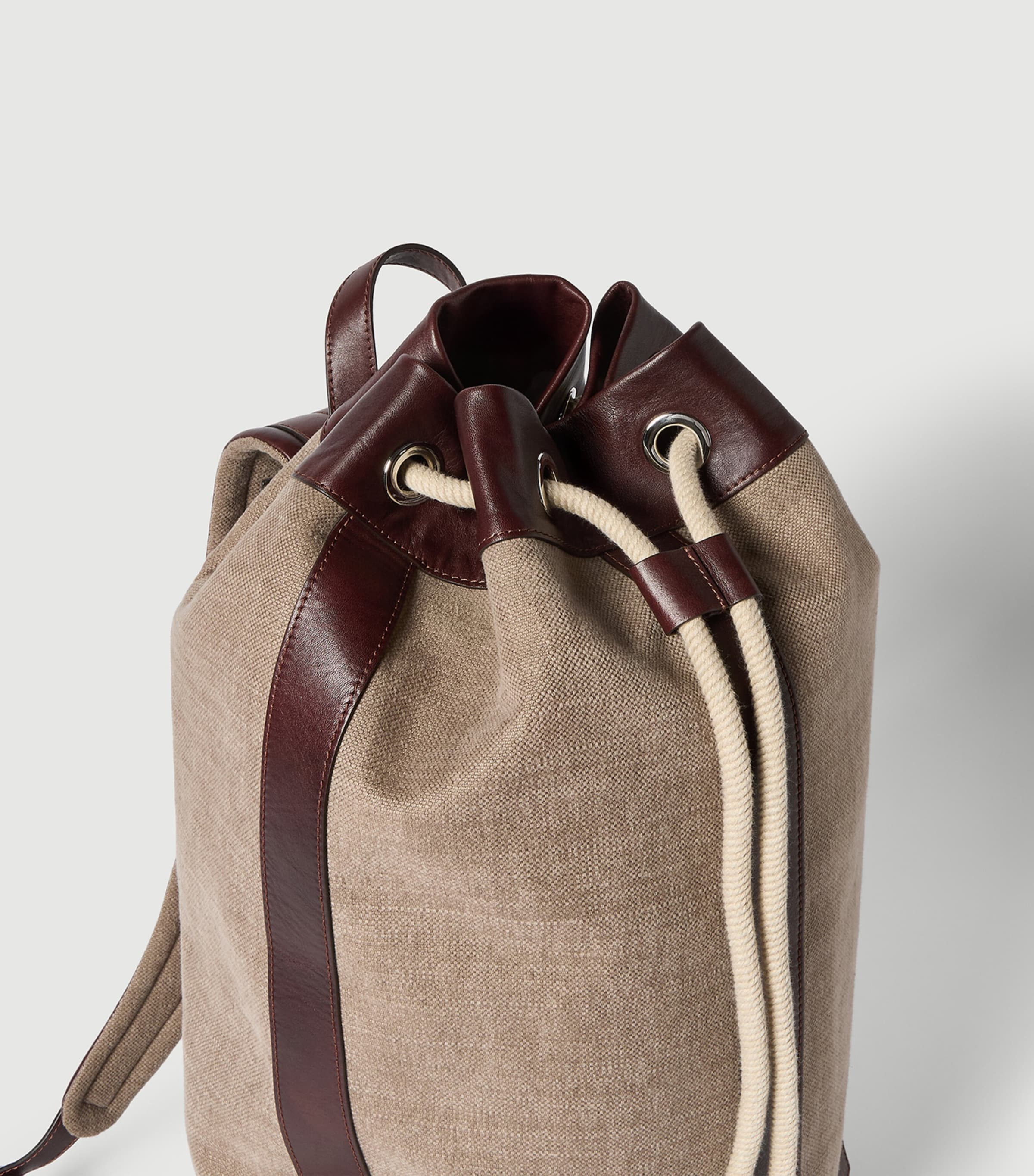 Brunello Cucinelli Cotton-Linen Leisure Backpack Image 3