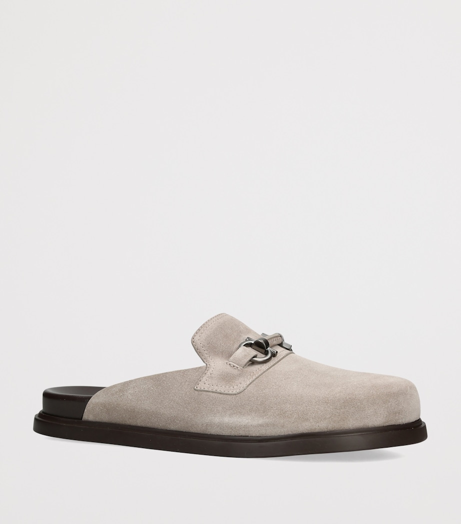 Salvatore Ferragamo Suede Santiago Mules Beige Image 2