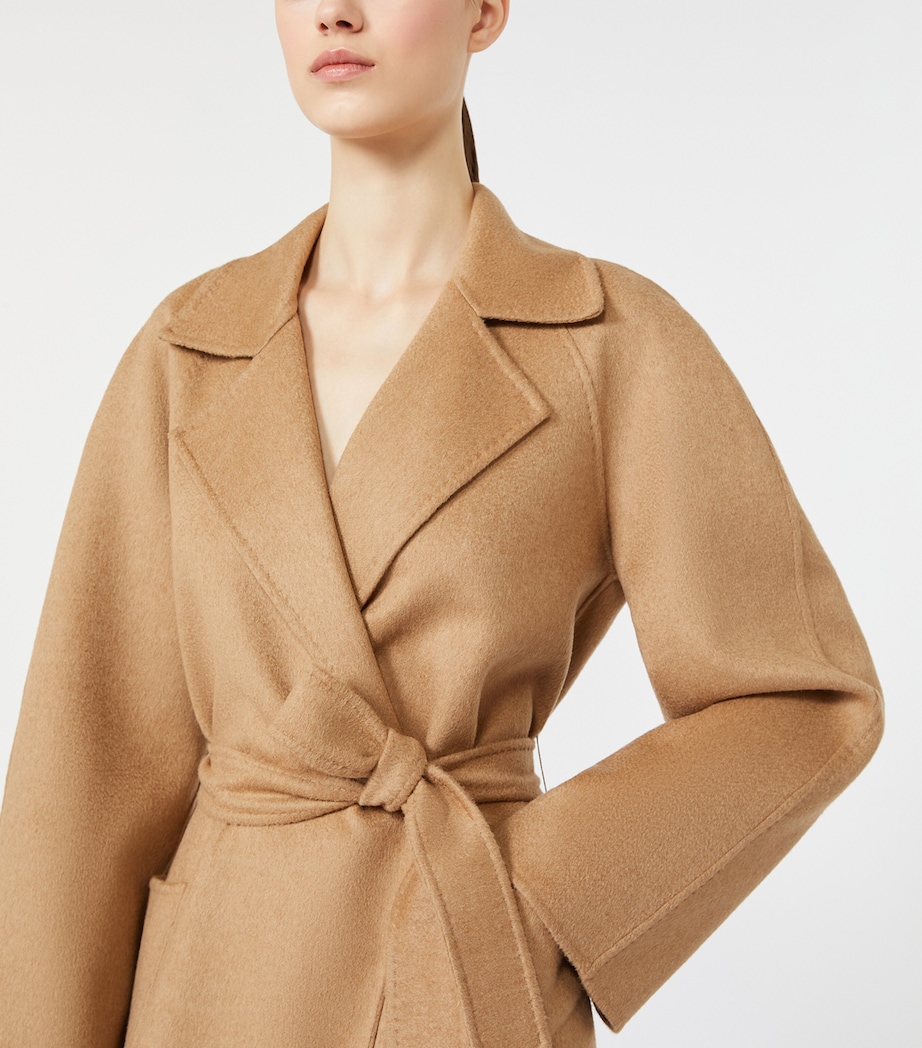 Max Mara Womens Camelwool Belted Coat Camel Image 4