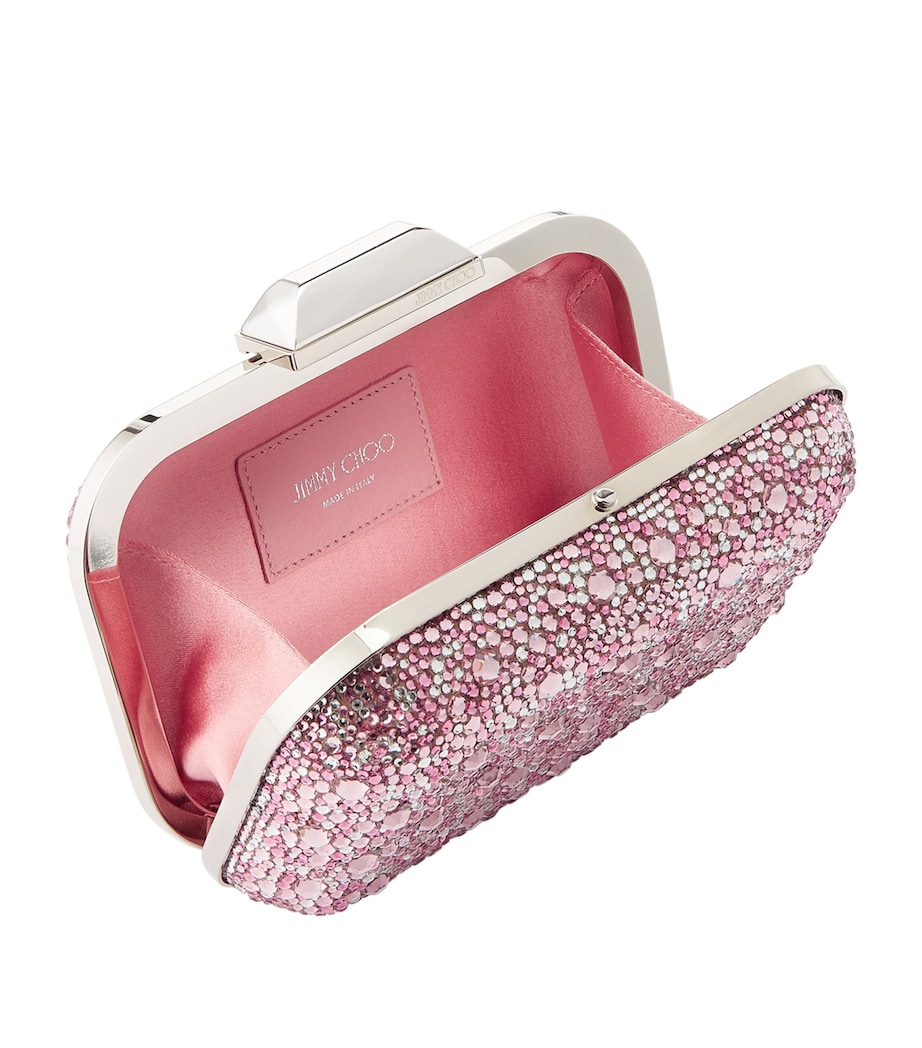 Crystal-Embellished Cloud Clutch Bag ROSE MIX Image 2