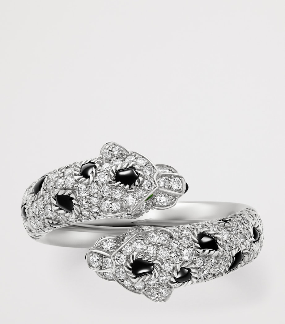 Cartier White Gold, Diamond, Emerald and Onyx Panthère de Cartier Ring White Gold Image 5