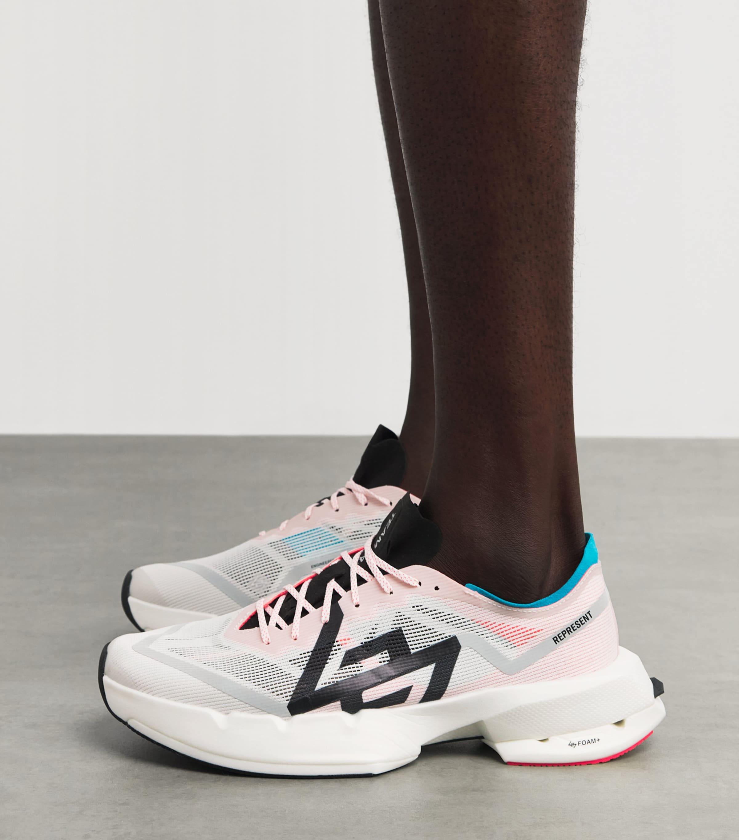 Represent 247 Mens Arc-4 Elite Race Trainers Flat White/jet Black Image 4