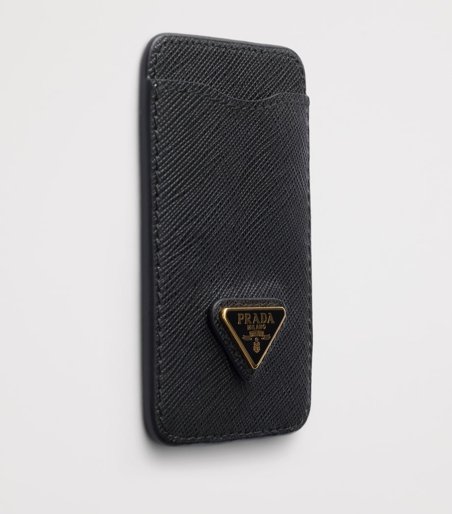 Prada Saffiano Leather Card Holder Black Image 2