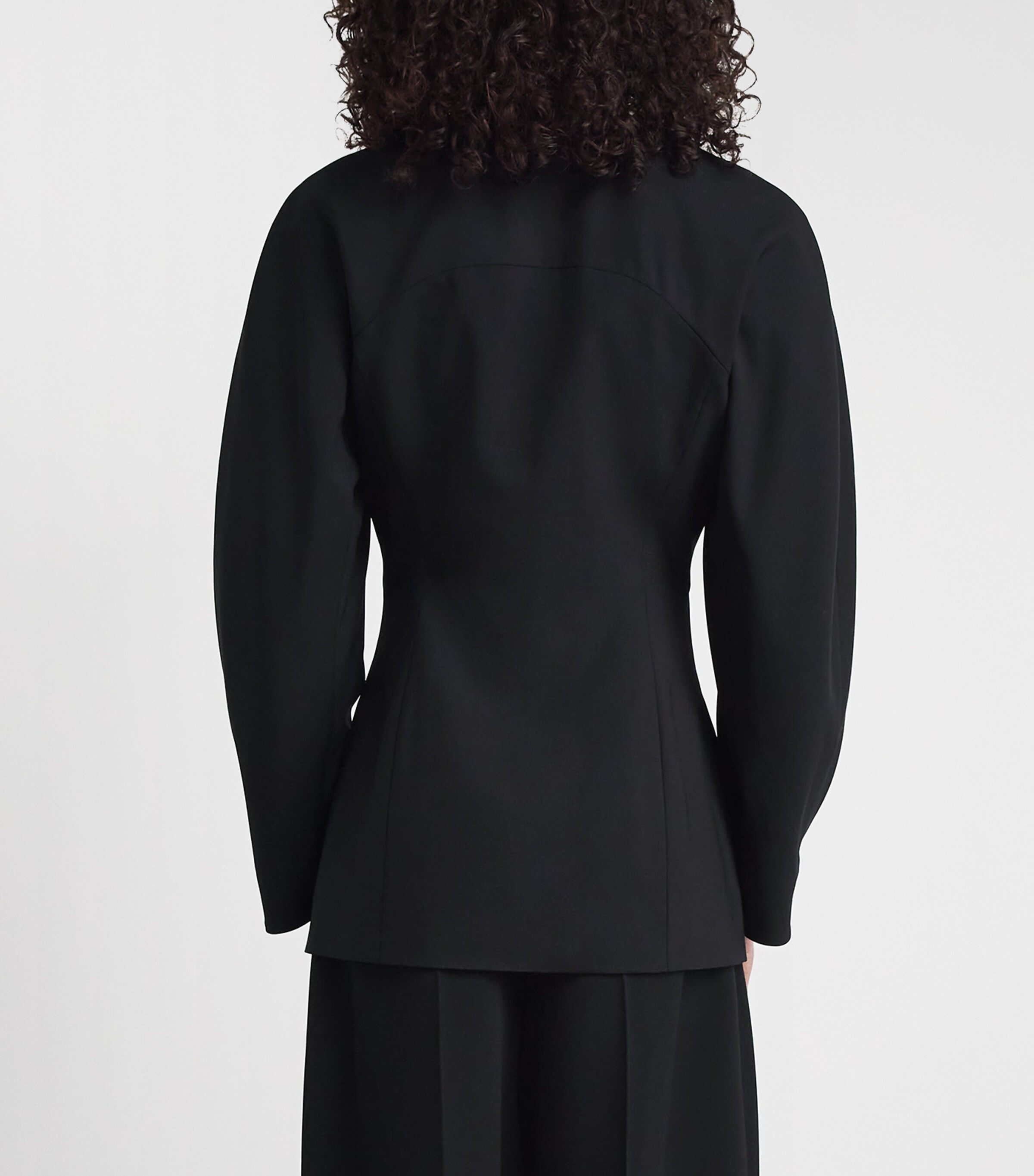 RETORI Womens Virgin Wool Hourglass Blazer Black Image 5