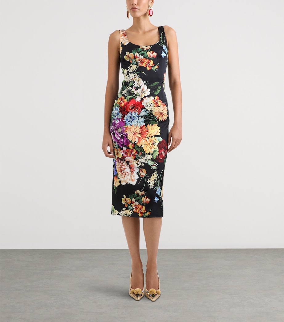 Floral Print Midi Dress HN5PC-B.FIORI CRET. Image 2