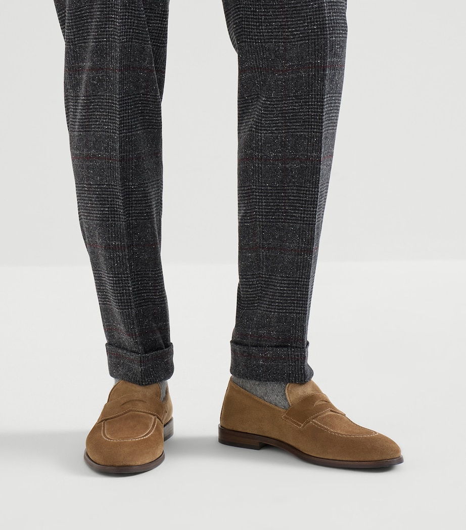 Brunello Cucinelli Suede Penny Loafers Image 4