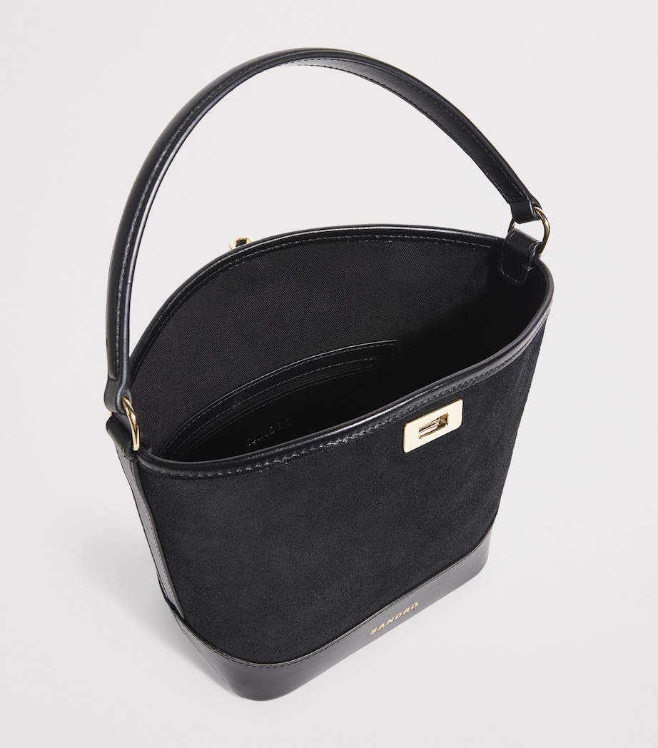 Mini Suede Tangoso Bucket Bag BLACK Image 4