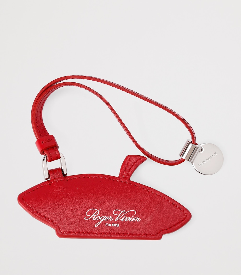 Leather Très Vivier Bag Charm RED Image 2