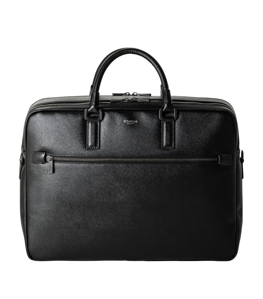 Leather Double Evolution Briefcase BLACK ECLIPSE Image 1
