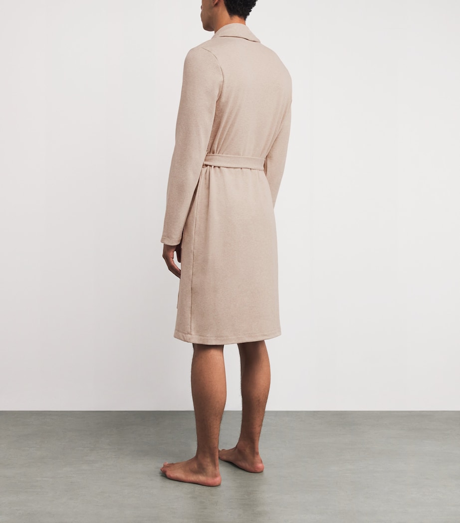 Cotton-Blend Cozy Living Robe 2895 CAMEL MELANGE Image 3