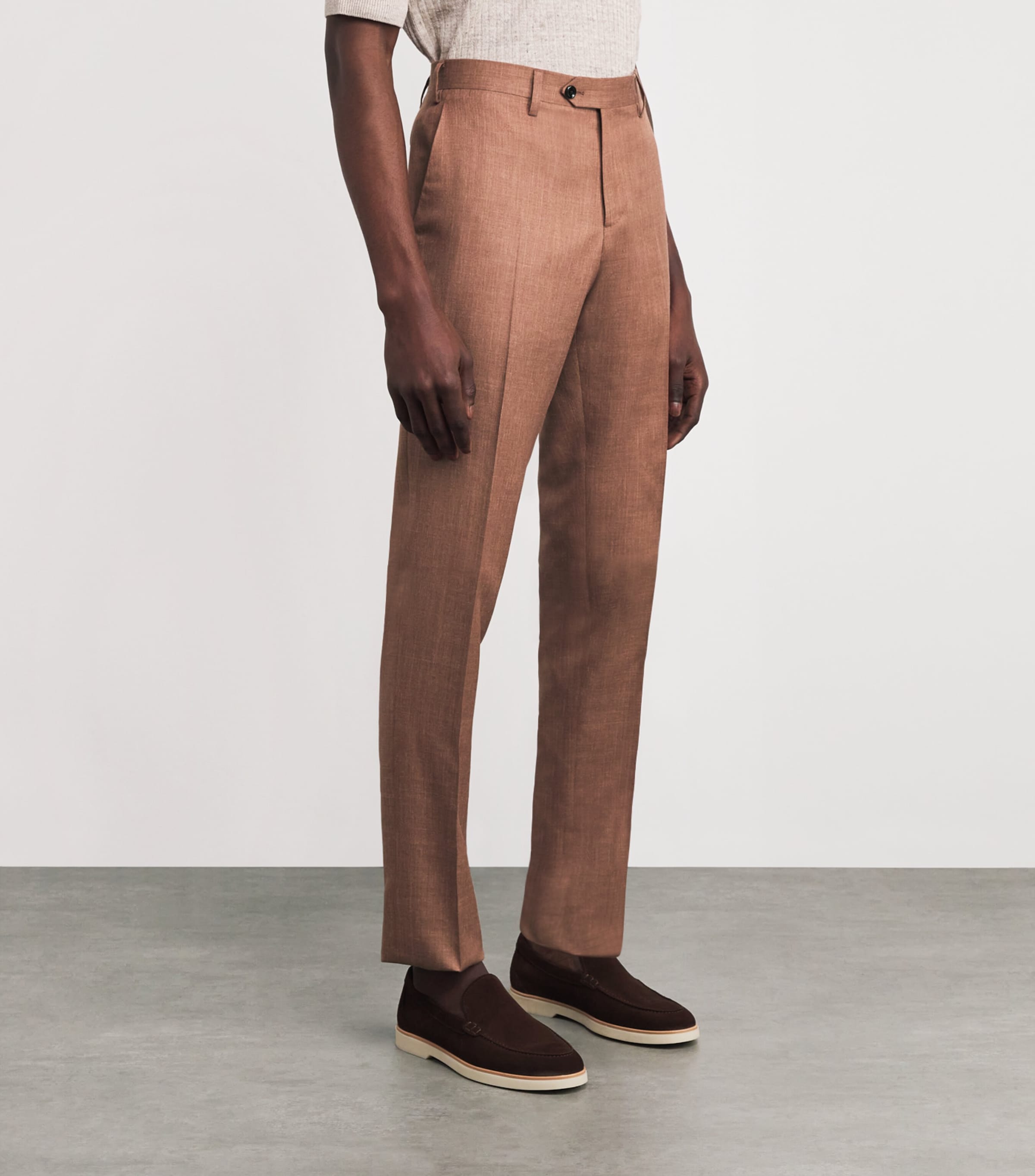 Cotton-Blend Paris Trousers 430 BROWN Image 3