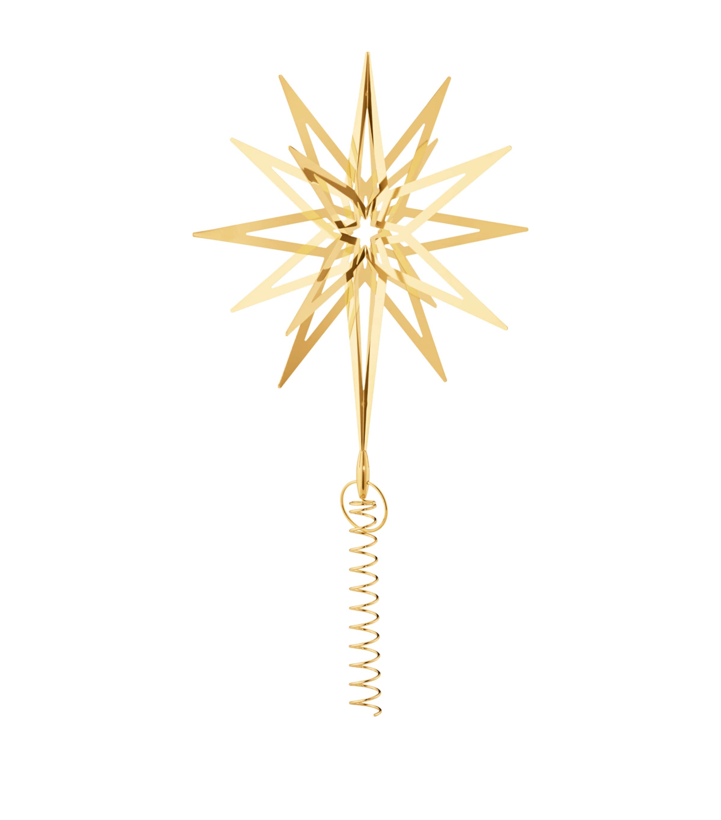 Georg Jensen Large Gold-plated Lyra Star Tree Topper In Gold