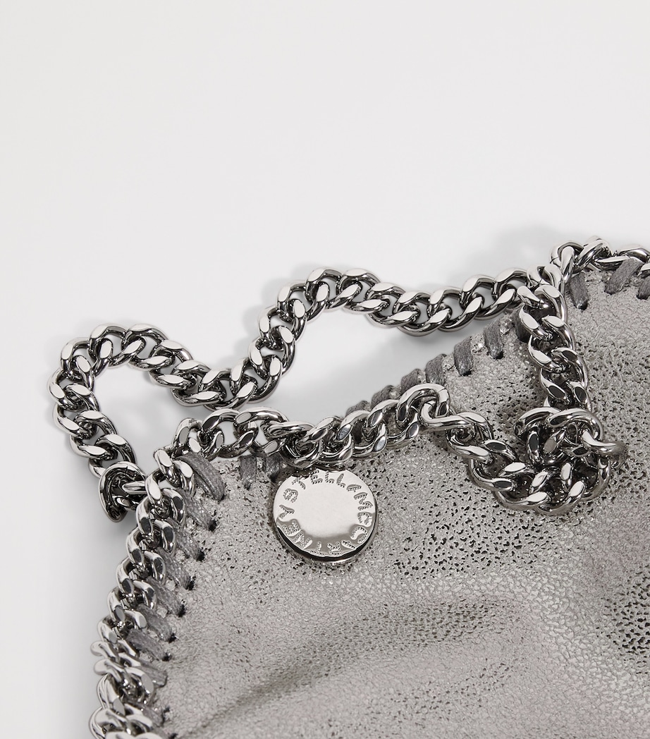 Tiny Metallic Falabella Tote Bag 1113 STEEL GREY Image 4