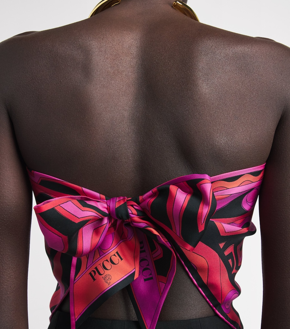 PUCCI Womens Silk Printed Bandeau Top Image 3