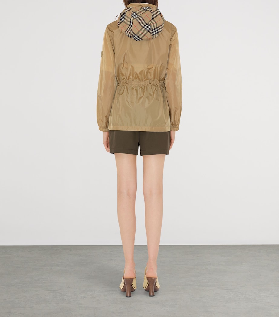 Technical Adaptable Check-Trim Parka FLAX Image 4