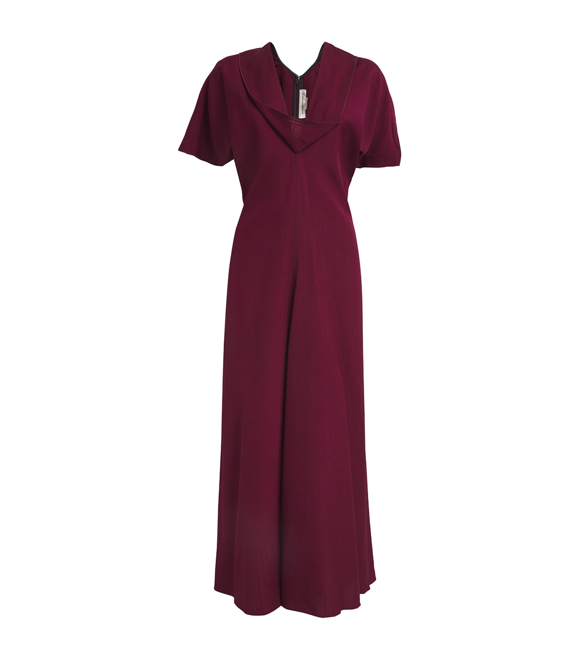 VICTORIA BECKHAM GATHERED MIDI DRESS 