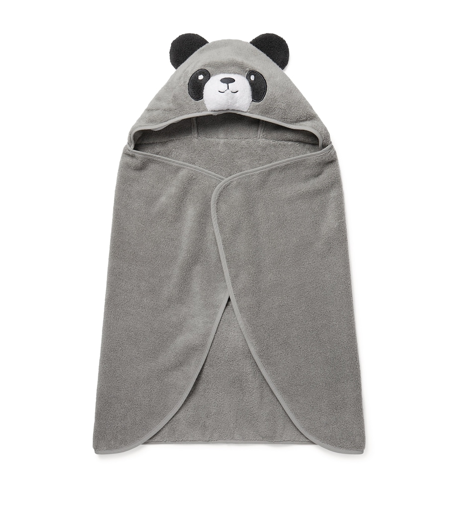 Panda Hooded Towel GREY Image 1
