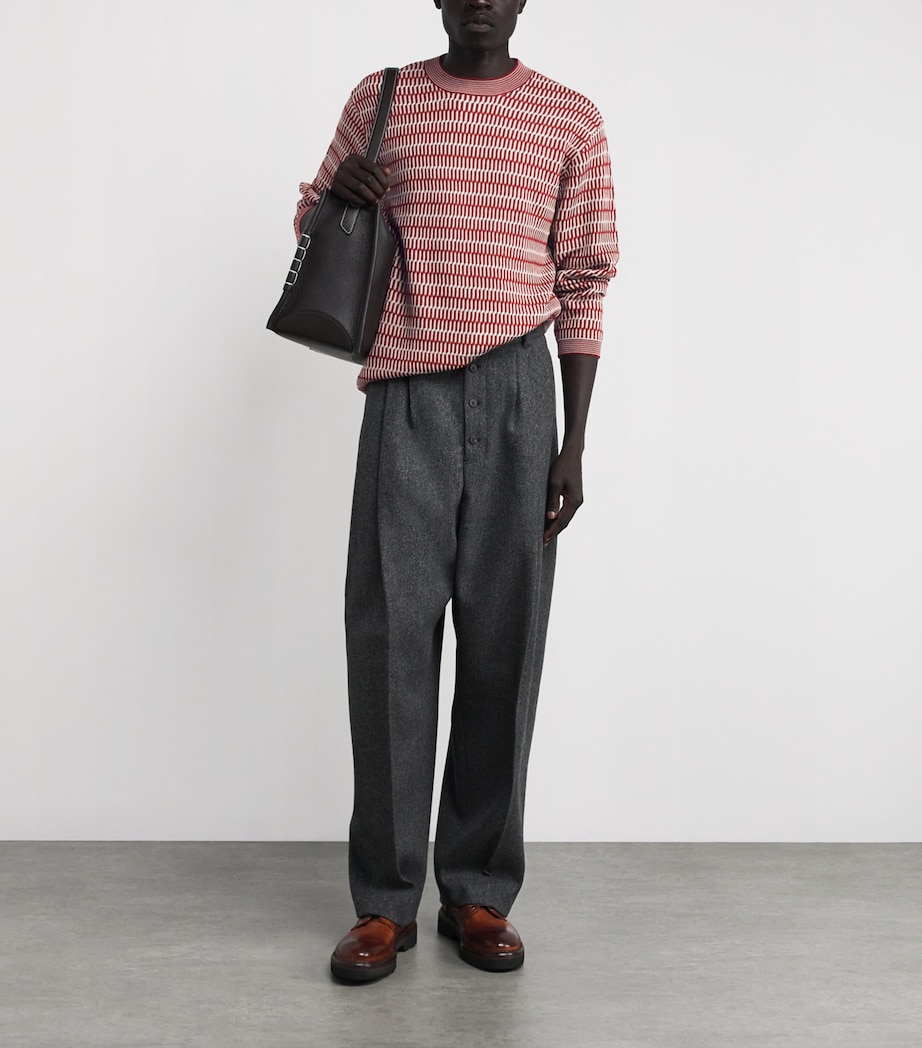 Virgin Wool Jacquard Sweater F5029 Image 2