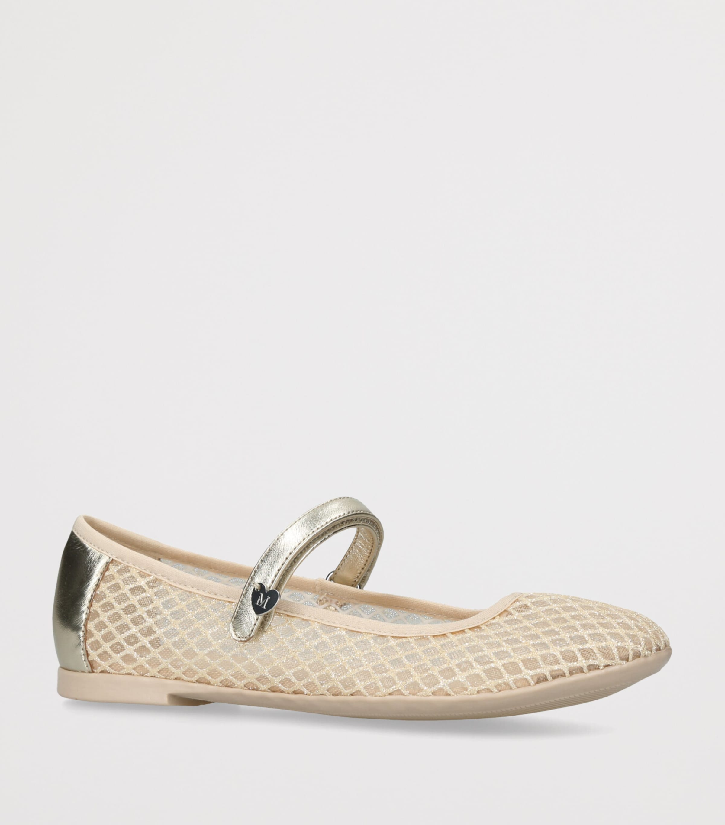 Mesh Glitter Ballet Flats GOLD Image 3