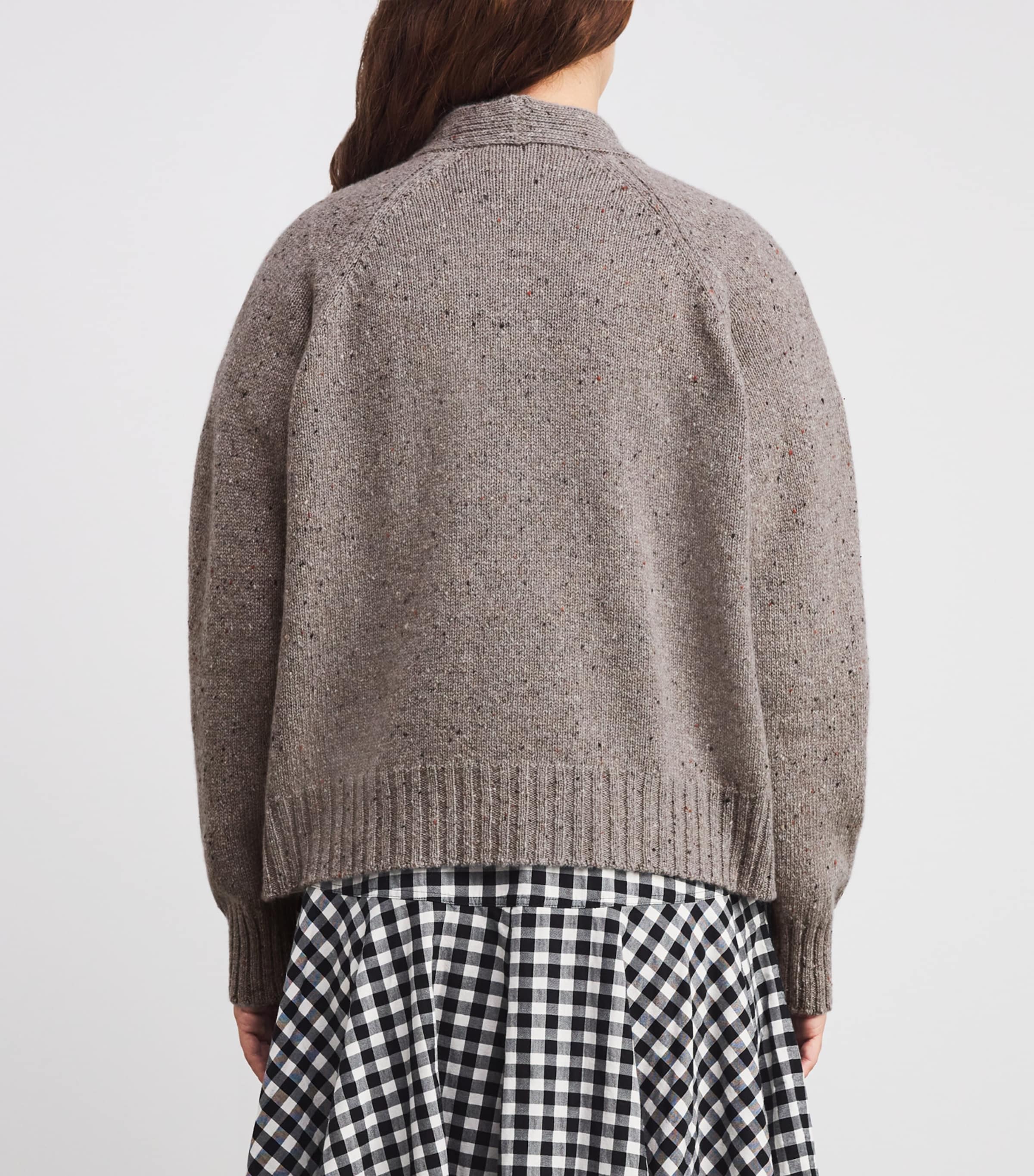 Donegal Cashmere Relaxed Cardigan 006335 PEREGRN DNGAL Image 4