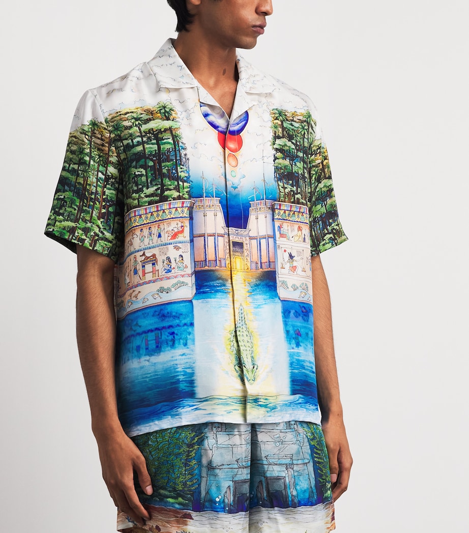 Casablanca Mens Silk Trompe-l'Oeil Shirt Trompe L'oeil Image 4