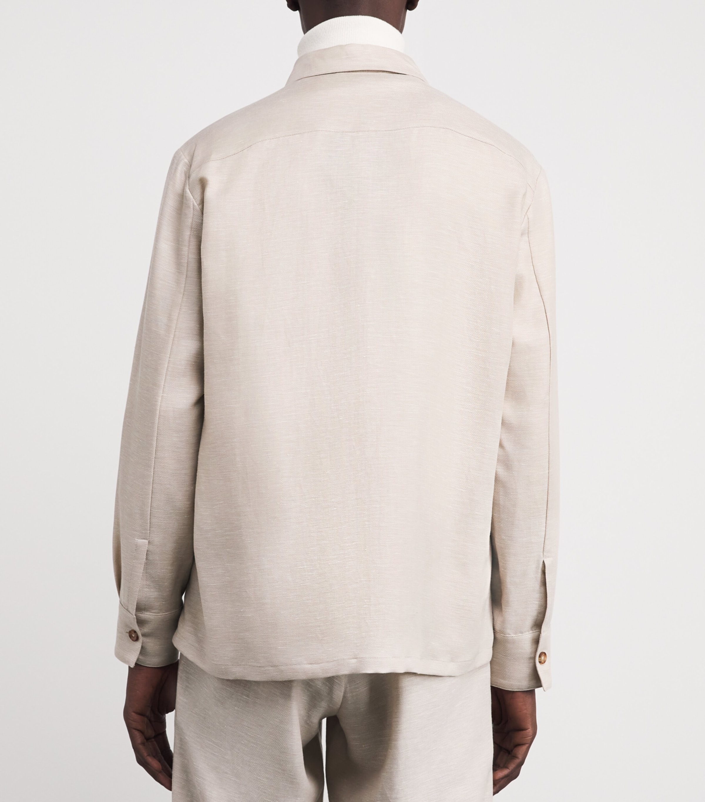 Cashmere-Linen Shirt 82805 SAND Image 4