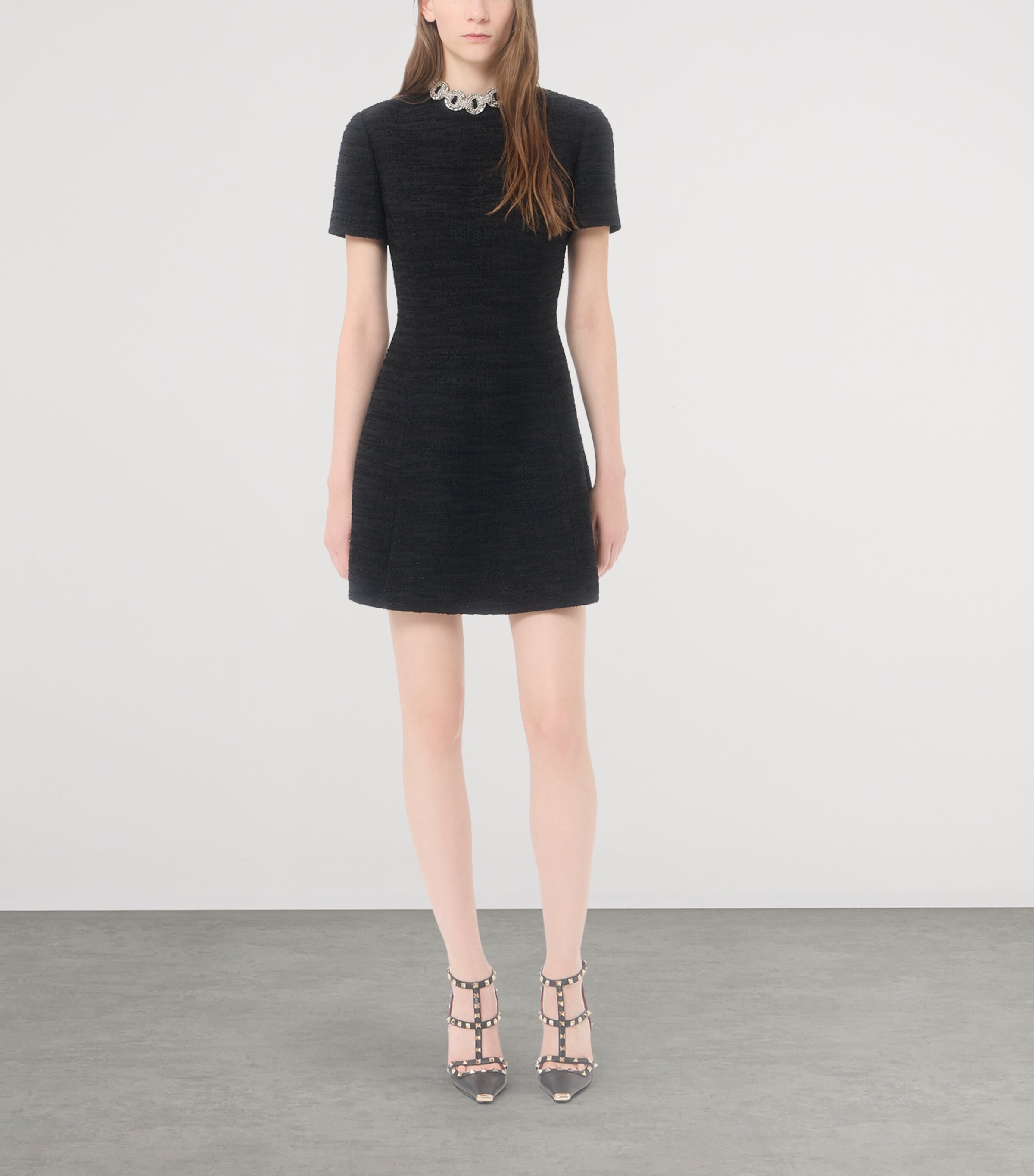 Valentino Womens Embellished Mini Dress Nud Image 2