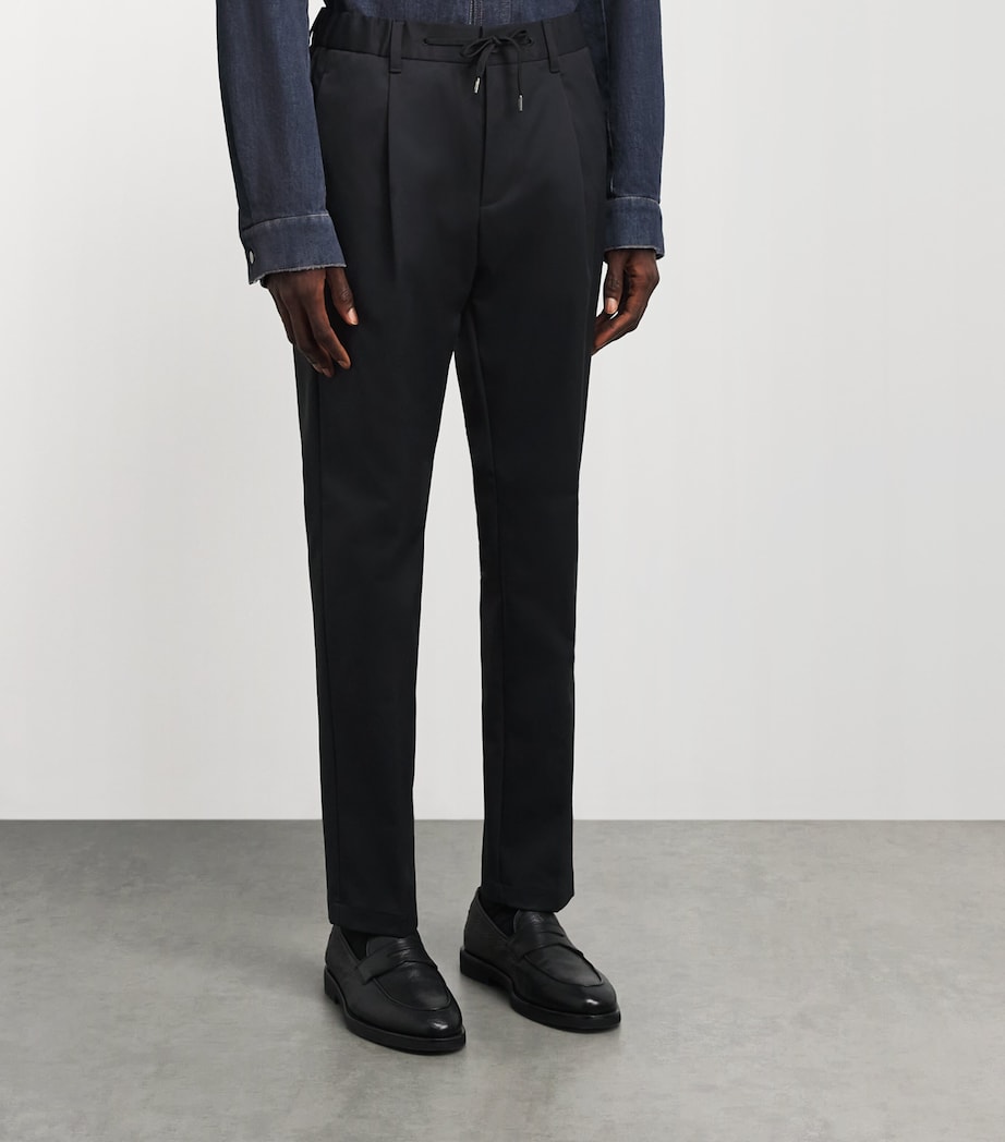 Herno Mens Technical Drawstring Trousers Nero Image 4