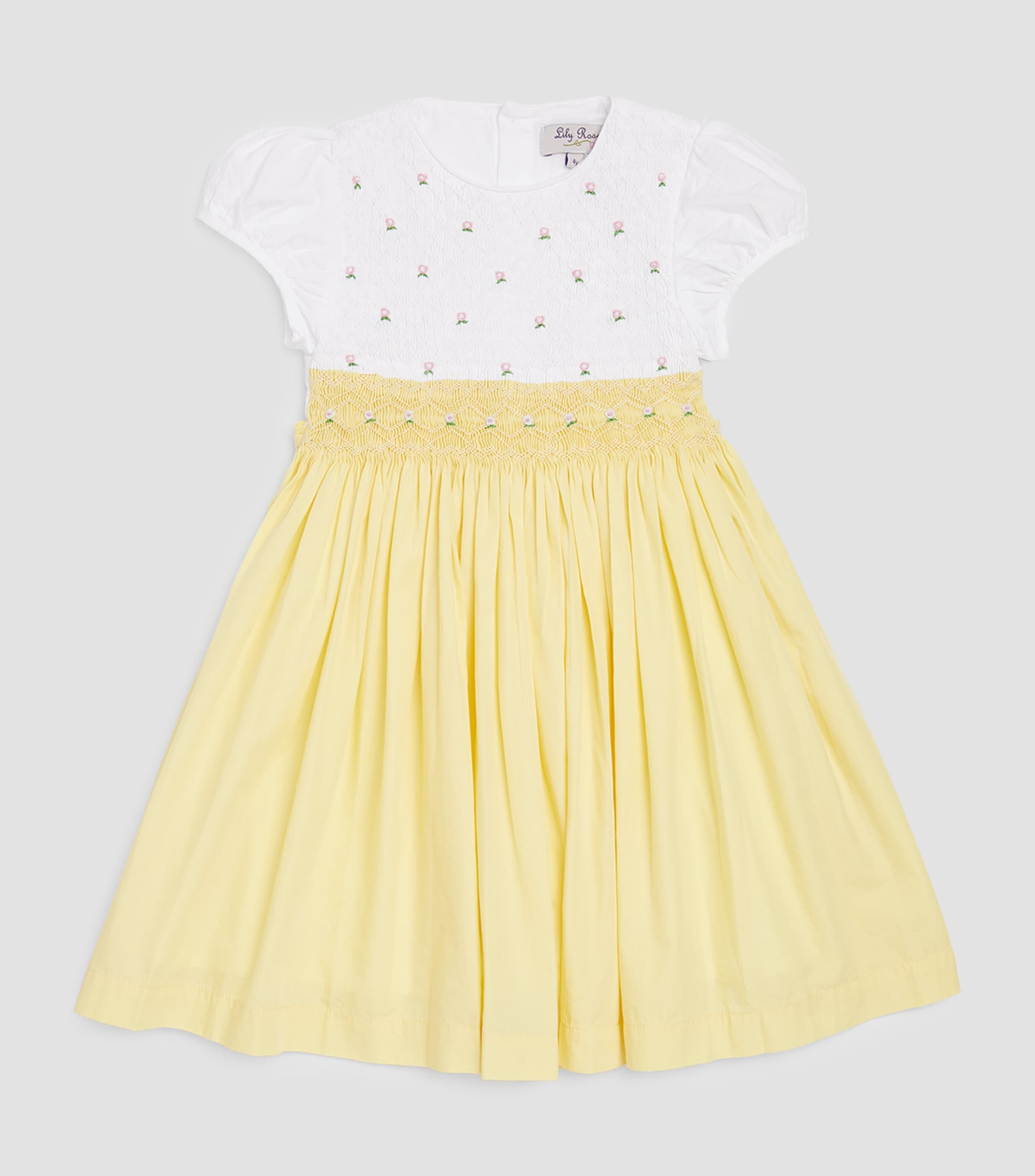Rose Smocked Dress (6-11 Years) LEMON Image 2