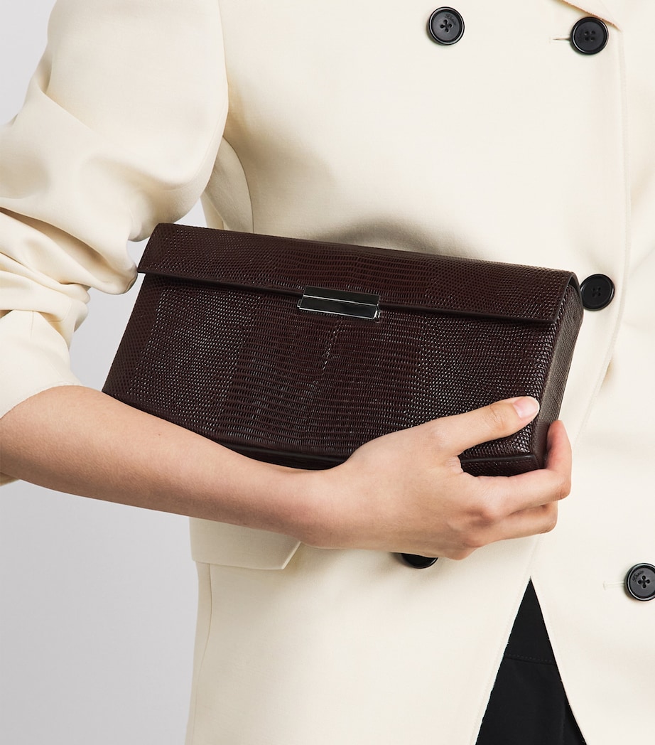 Toteme Embossed-Leather Shoulder Bag Brown Image 4