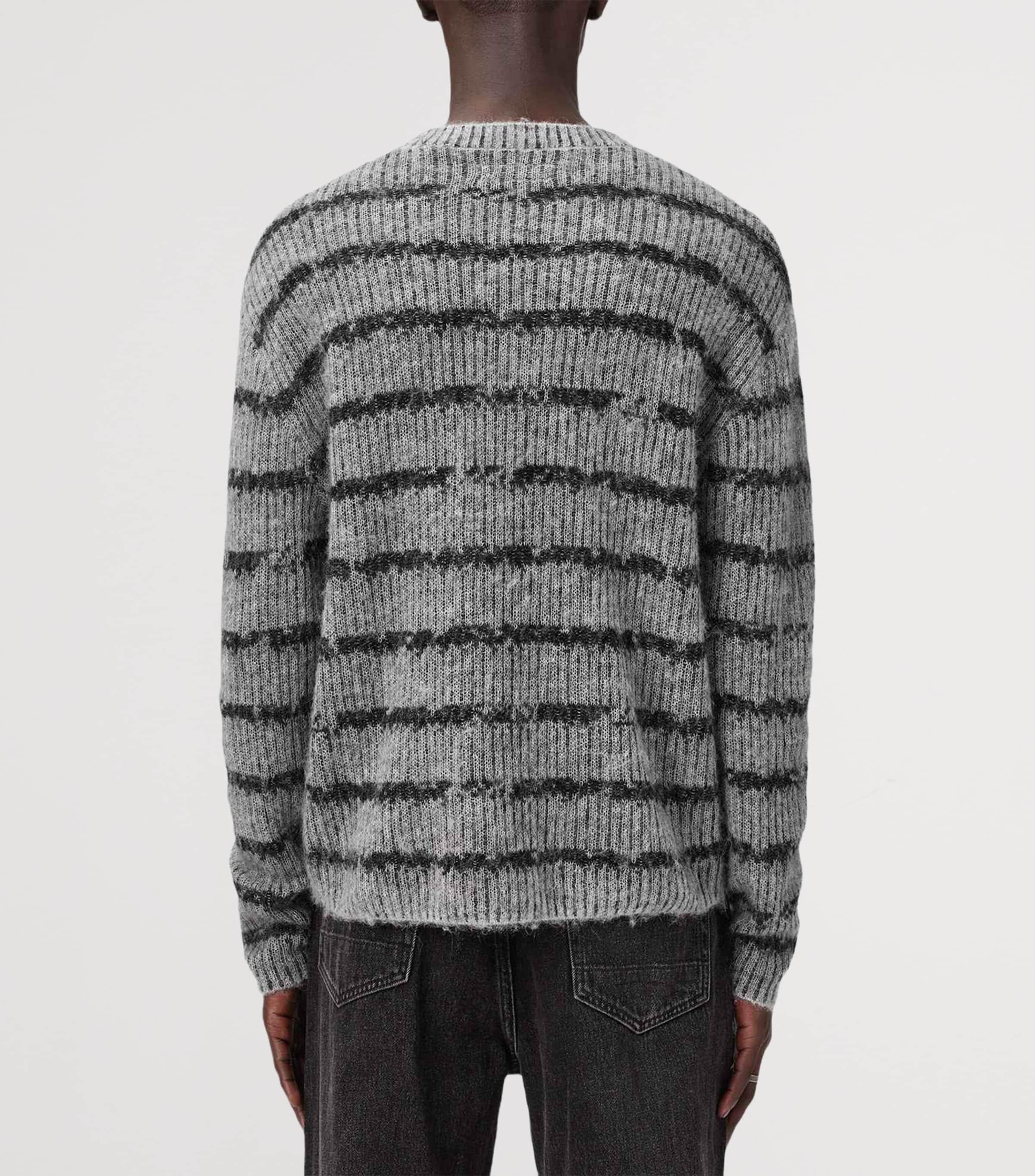 Stripe Dissolved Sweater GREY/BLACK Image 5
