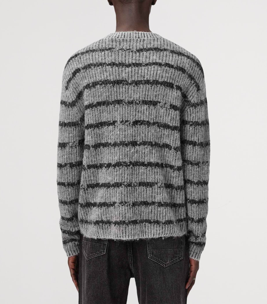 Stripe Dissolved Sweater GREY/BLACK Image 5
