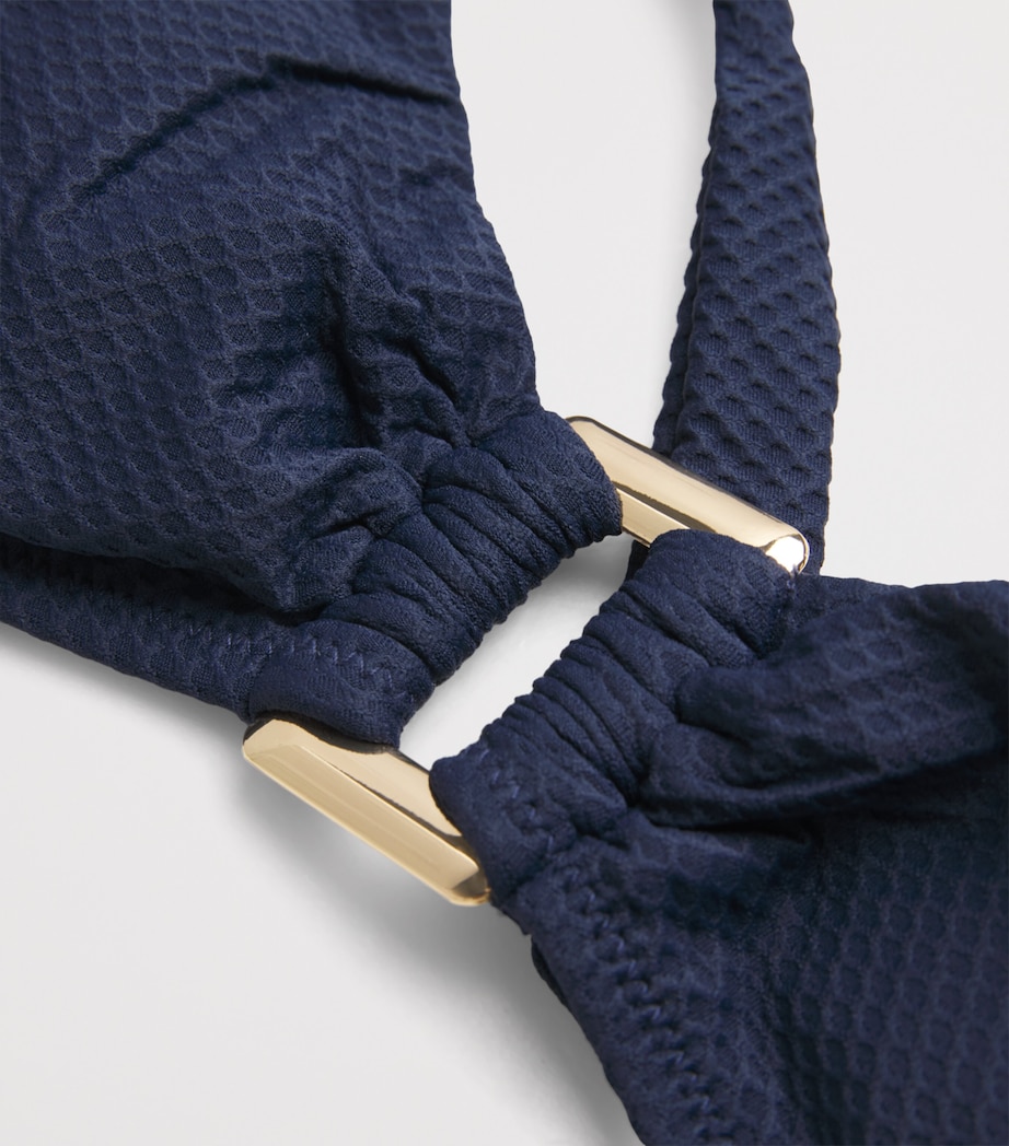 Halterneck Rectangle Bikini Top NVY-NVY Image 4