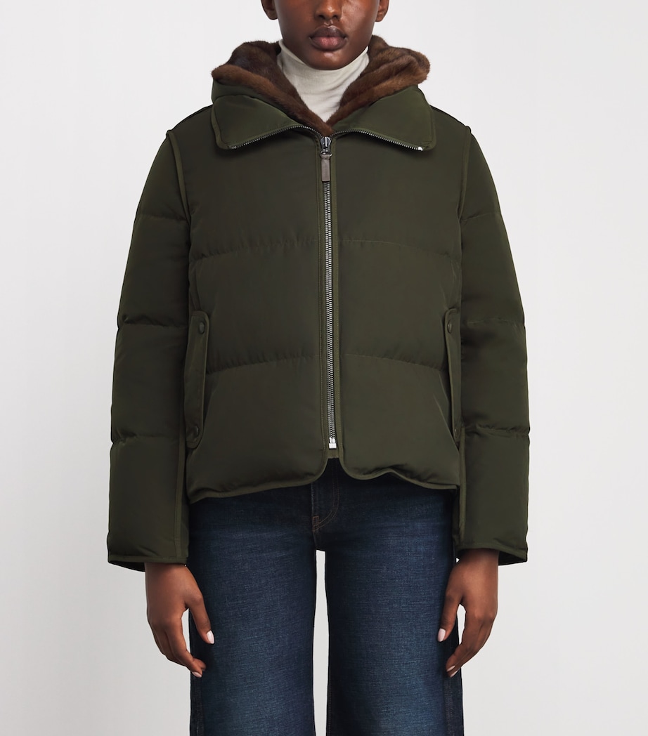 Down-Mink Technical Puffer Jacket (55cm) A0422 Image 3