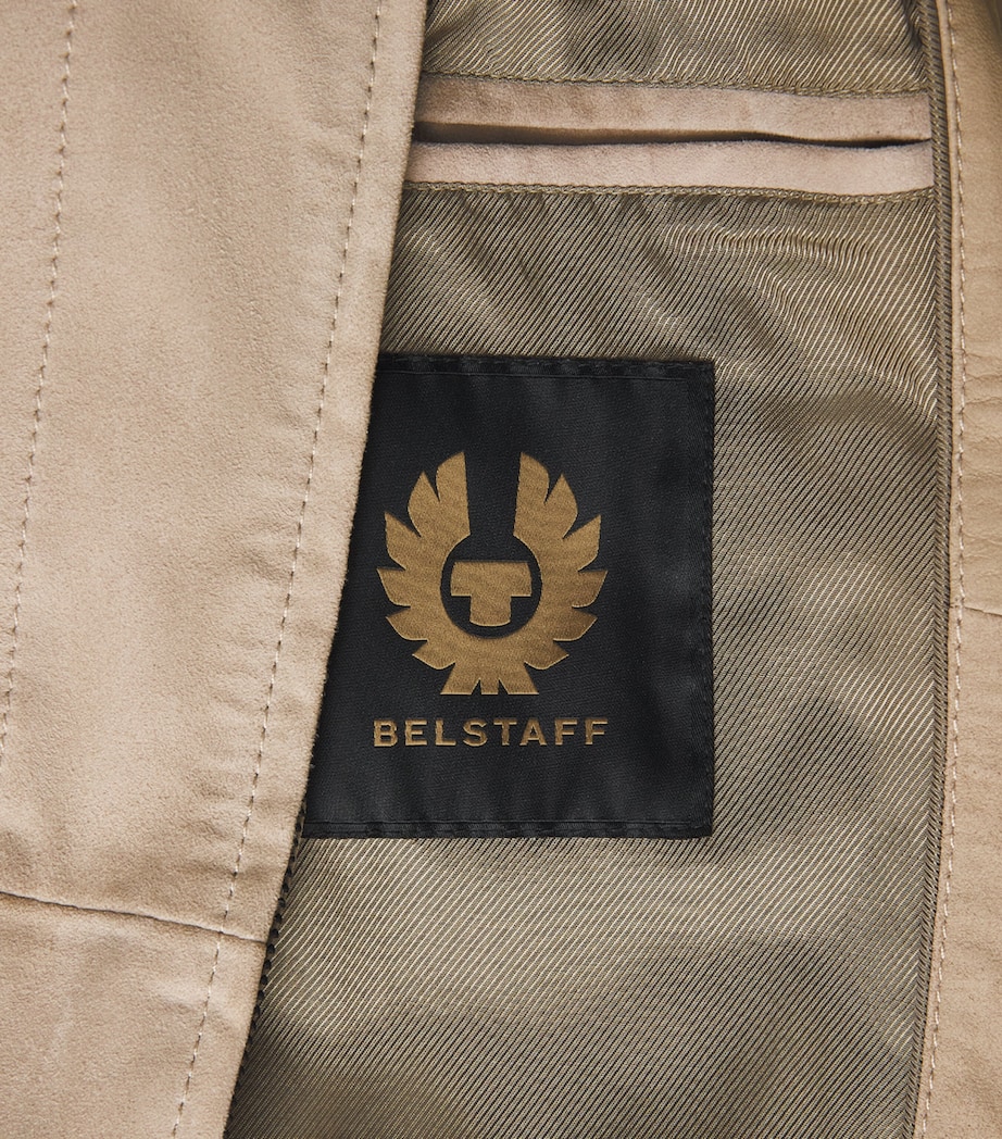 Belstaff Mens Suede Seaway Bomber Jacket Dark Sanddksnd Image 6