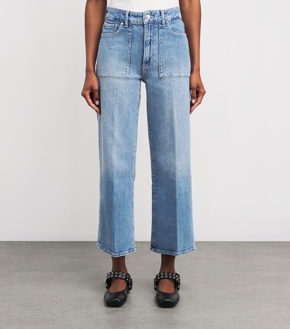 PAIGE Womens Anessa Ankle Wide-Leg Jeans Marlena Image 3