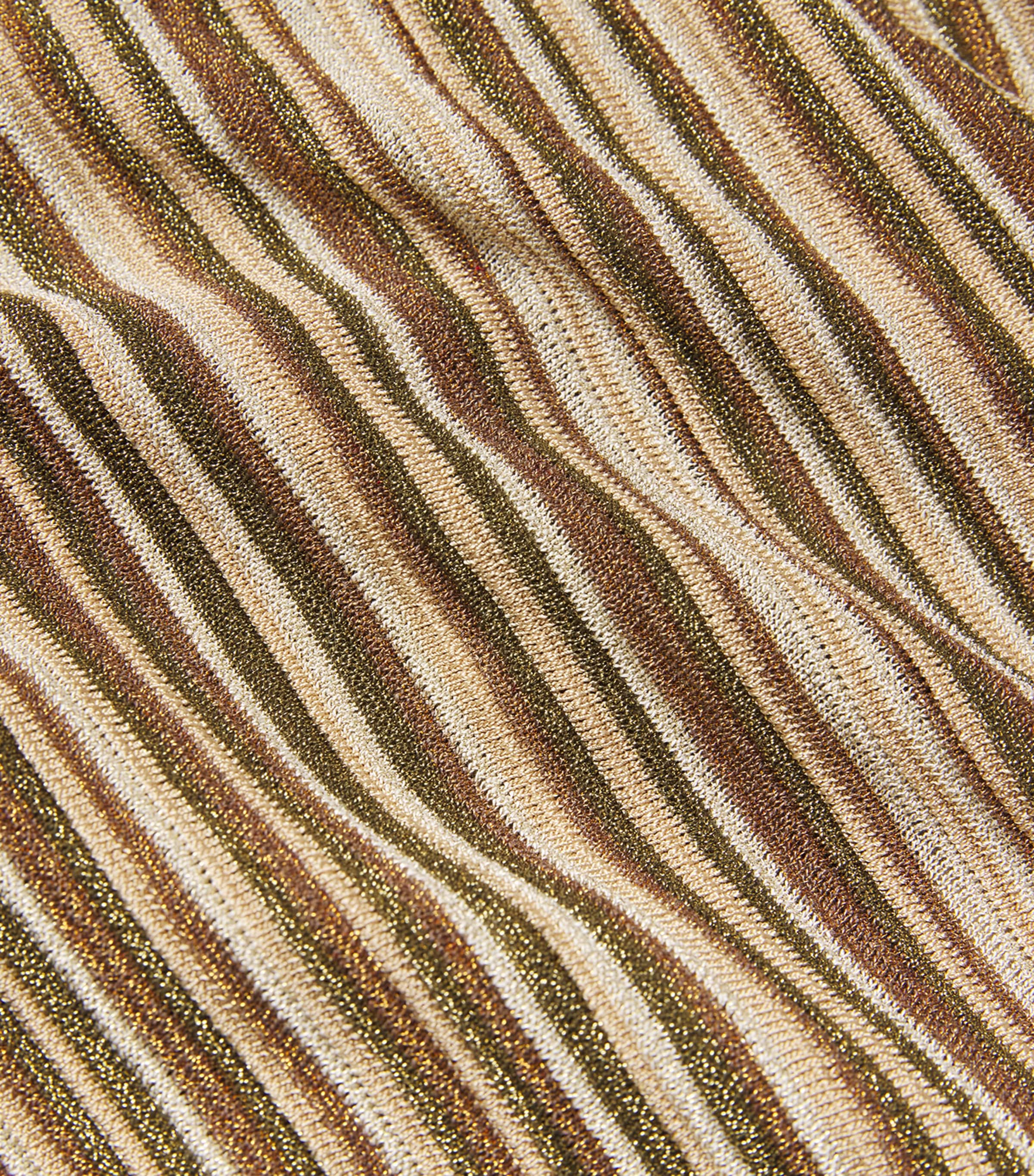 Stripe Anna Maxi Dress Y0195 GOLD/BRONZE Image 5