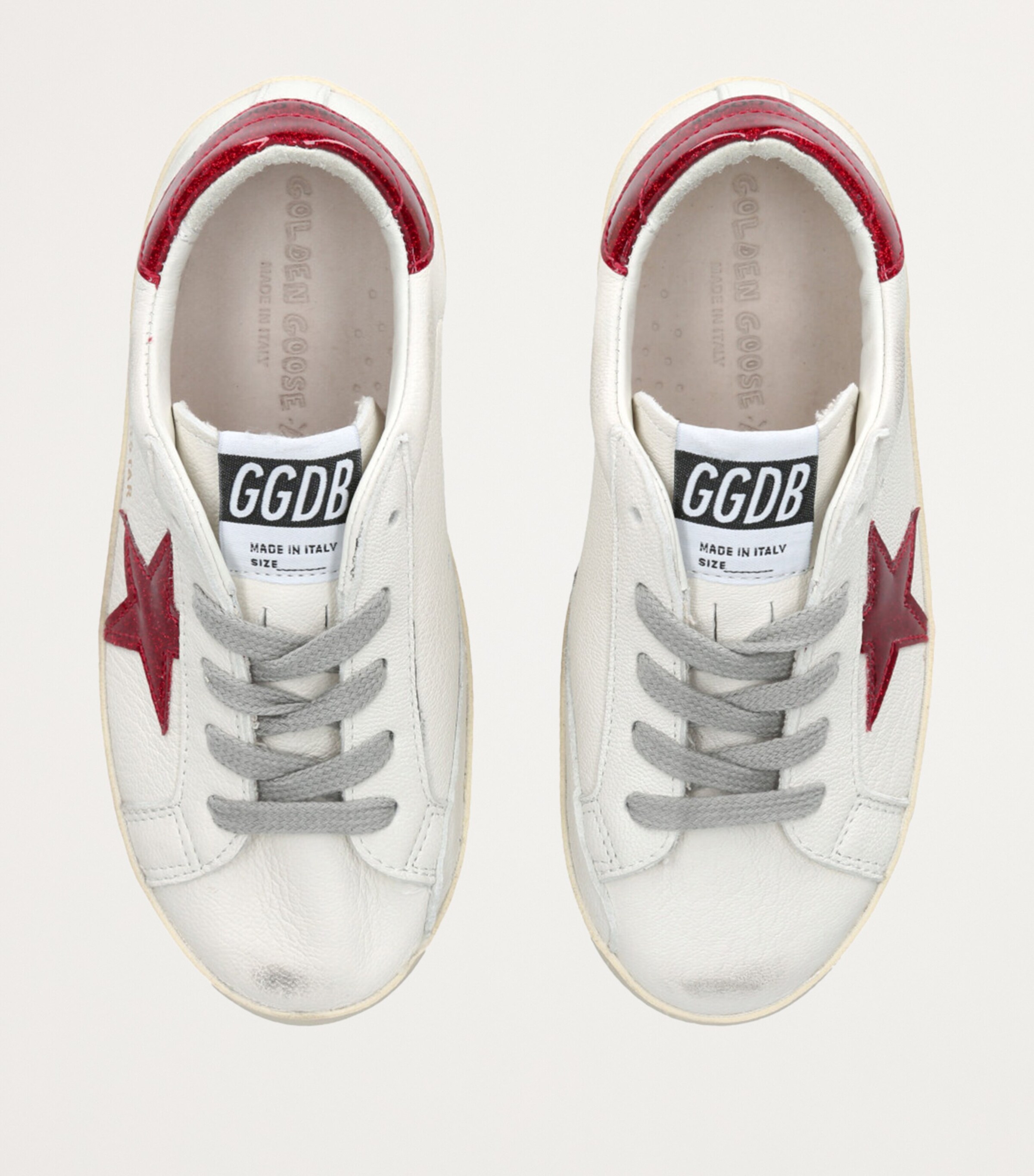 Leather Super-Star Sneakers WHITE/RED Image 4