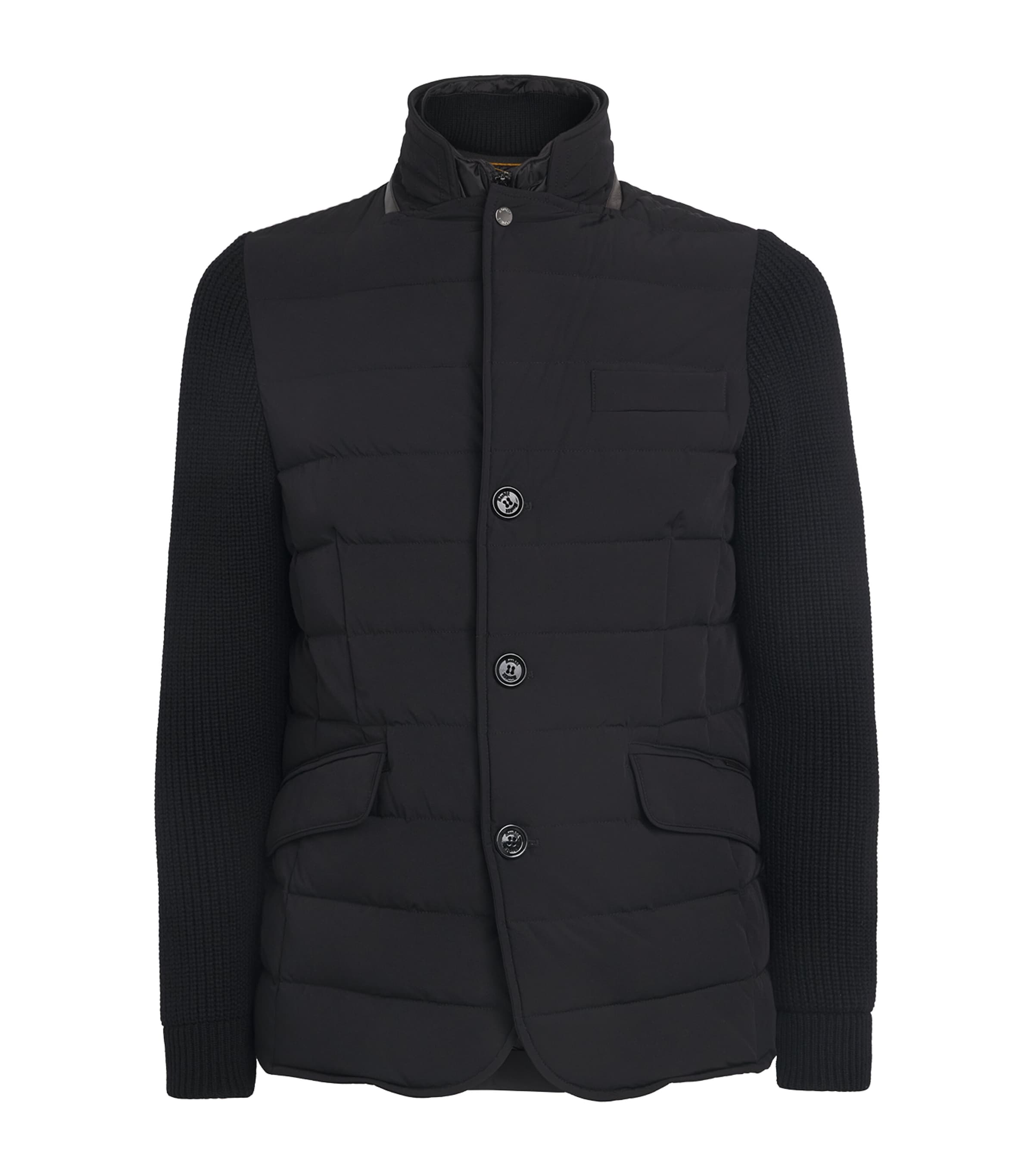 Moorer Mens Hybrid Rogers Jacket Nero Image 1