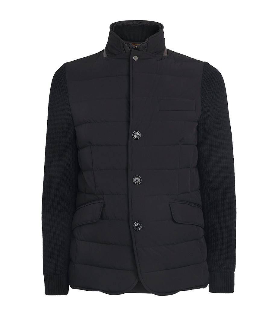 Moorer Mens Hybrid Rogers Jacket Nero Image 1