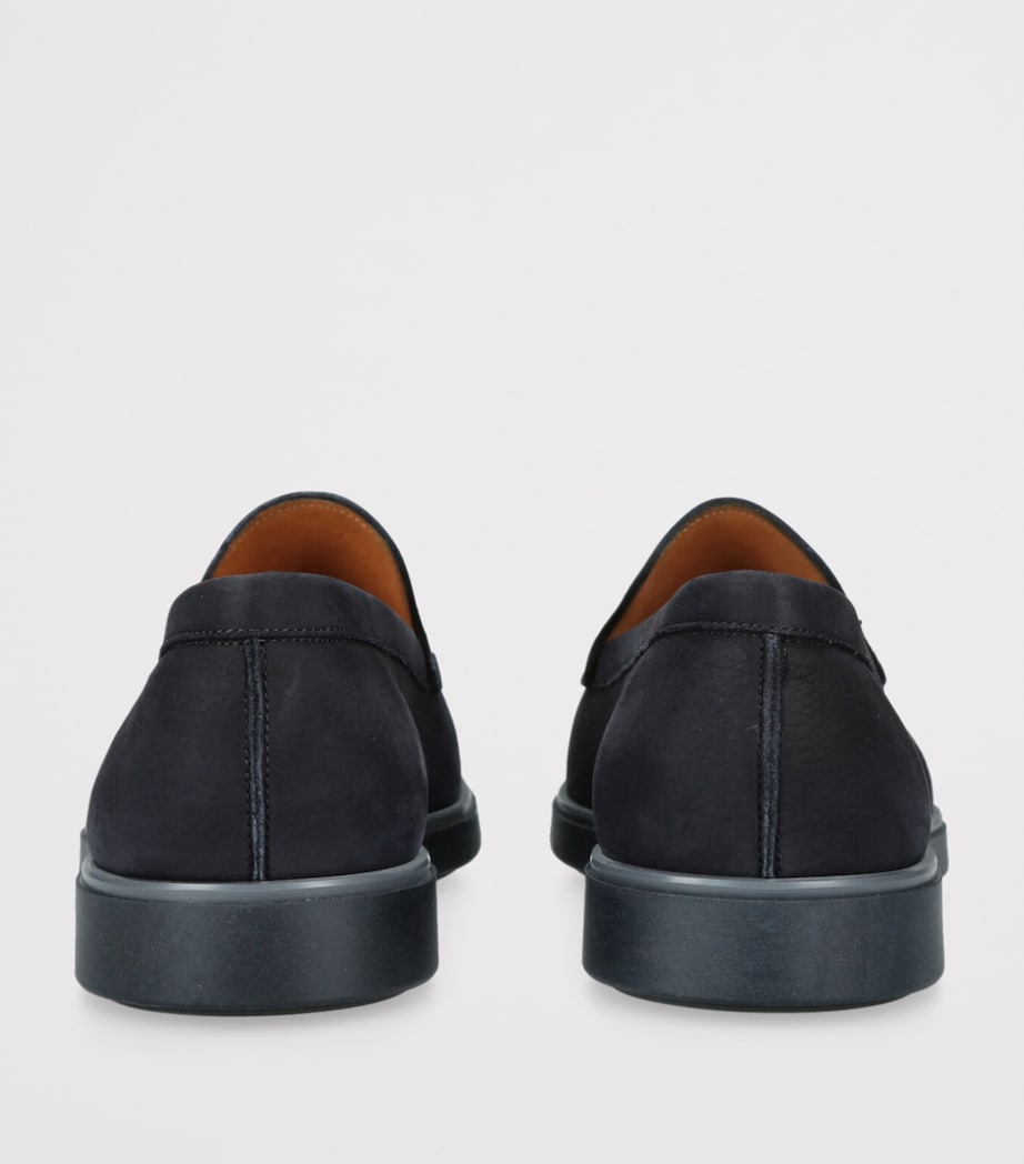 Nubuck Leather Paraiso Loafers NAVY Image 2