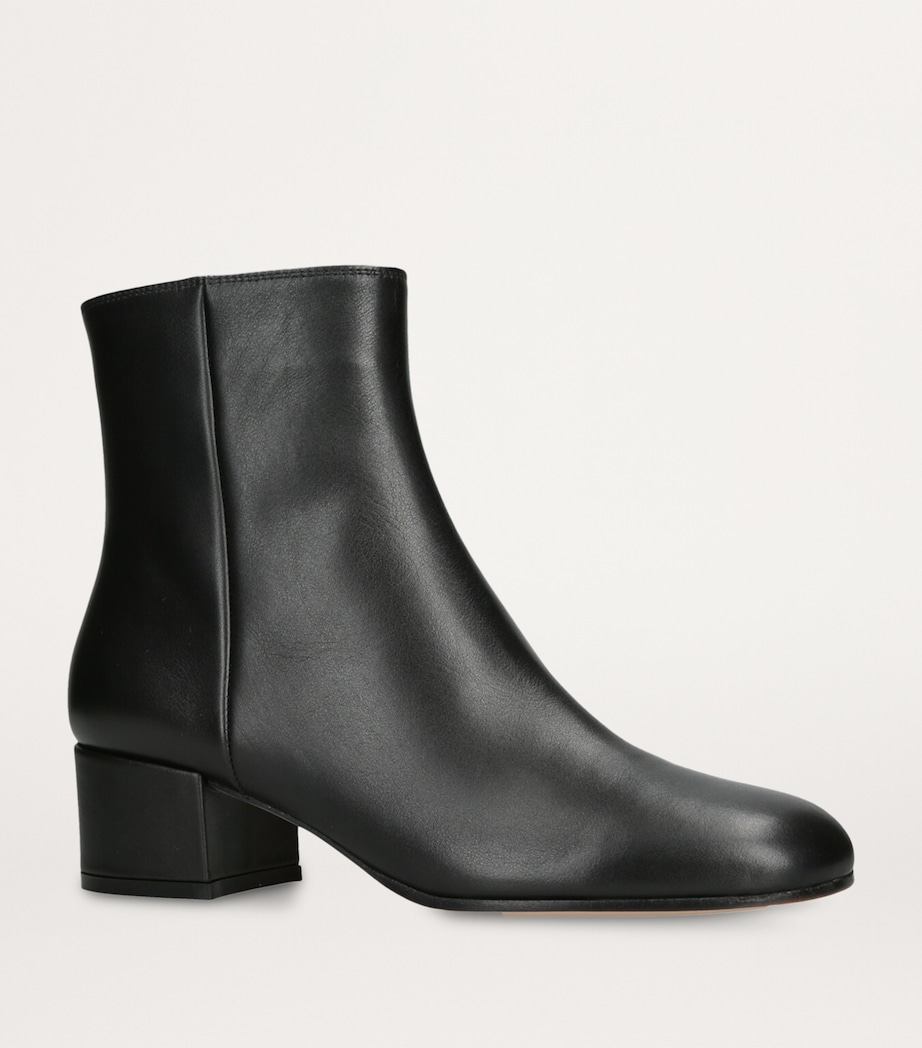 Leather Vitello Glove Ankle Boots 45 BLACK Image 3