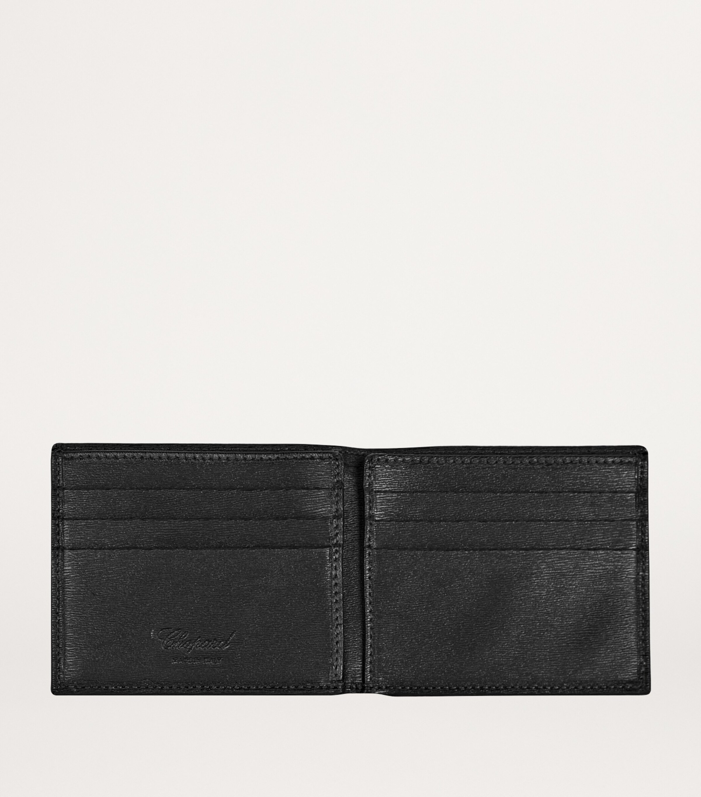 Mini Leather Classic Bifold Wallet BLACK Image 2