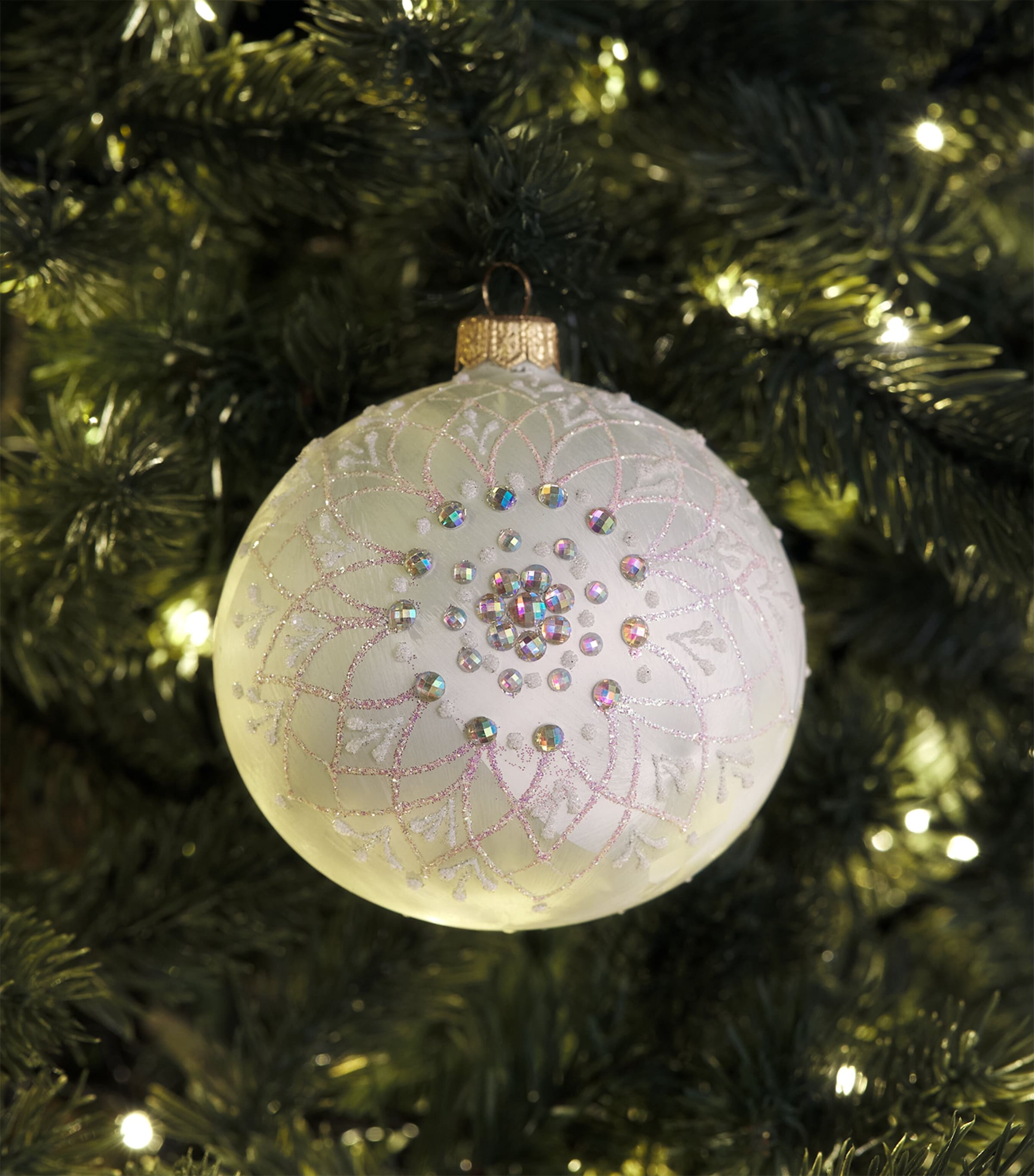 Harrods Crystal-Embellished Flower Bauble Mint Image 3